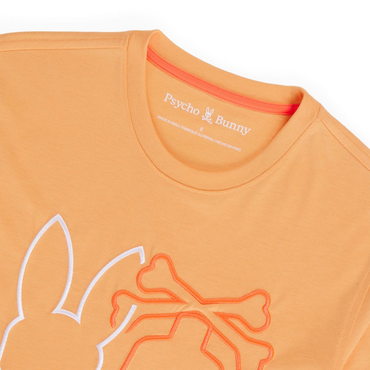 Psycho Bunny Winton Embroidered Tee - Tangerine