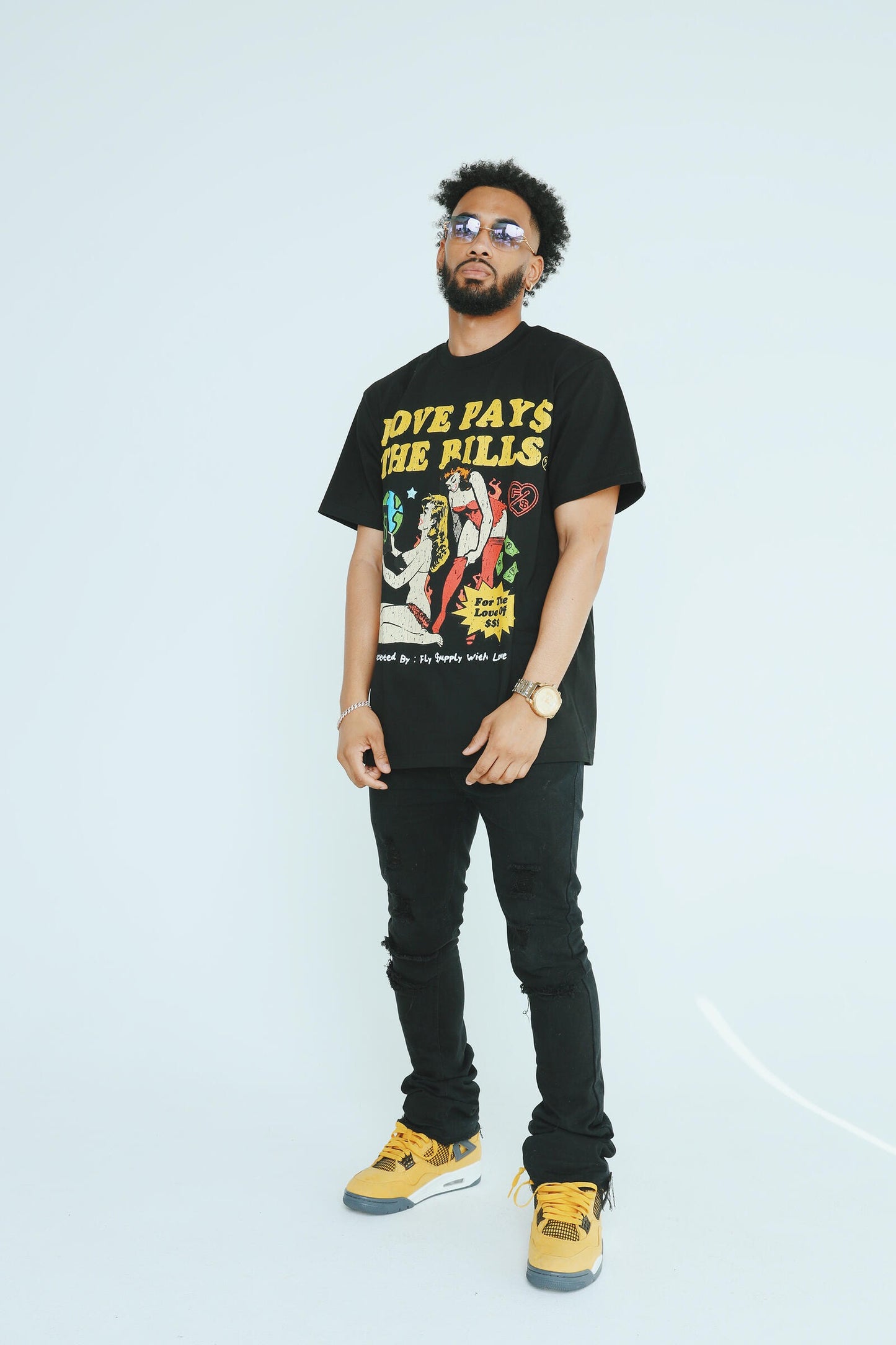 Fly Supply Love Pays Tee - Black