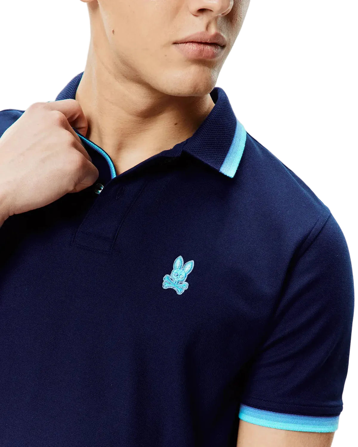 Psycho Bunny Holden Pique Polo - Evening Blue