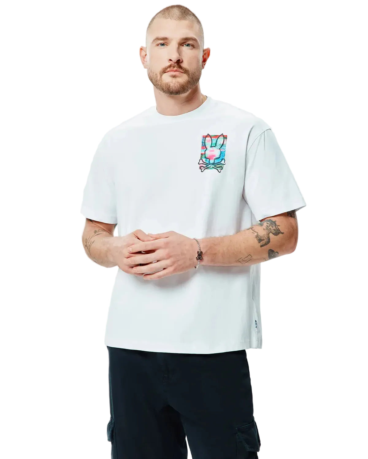 Psycho Bunny Issac Relaxed Tee - White