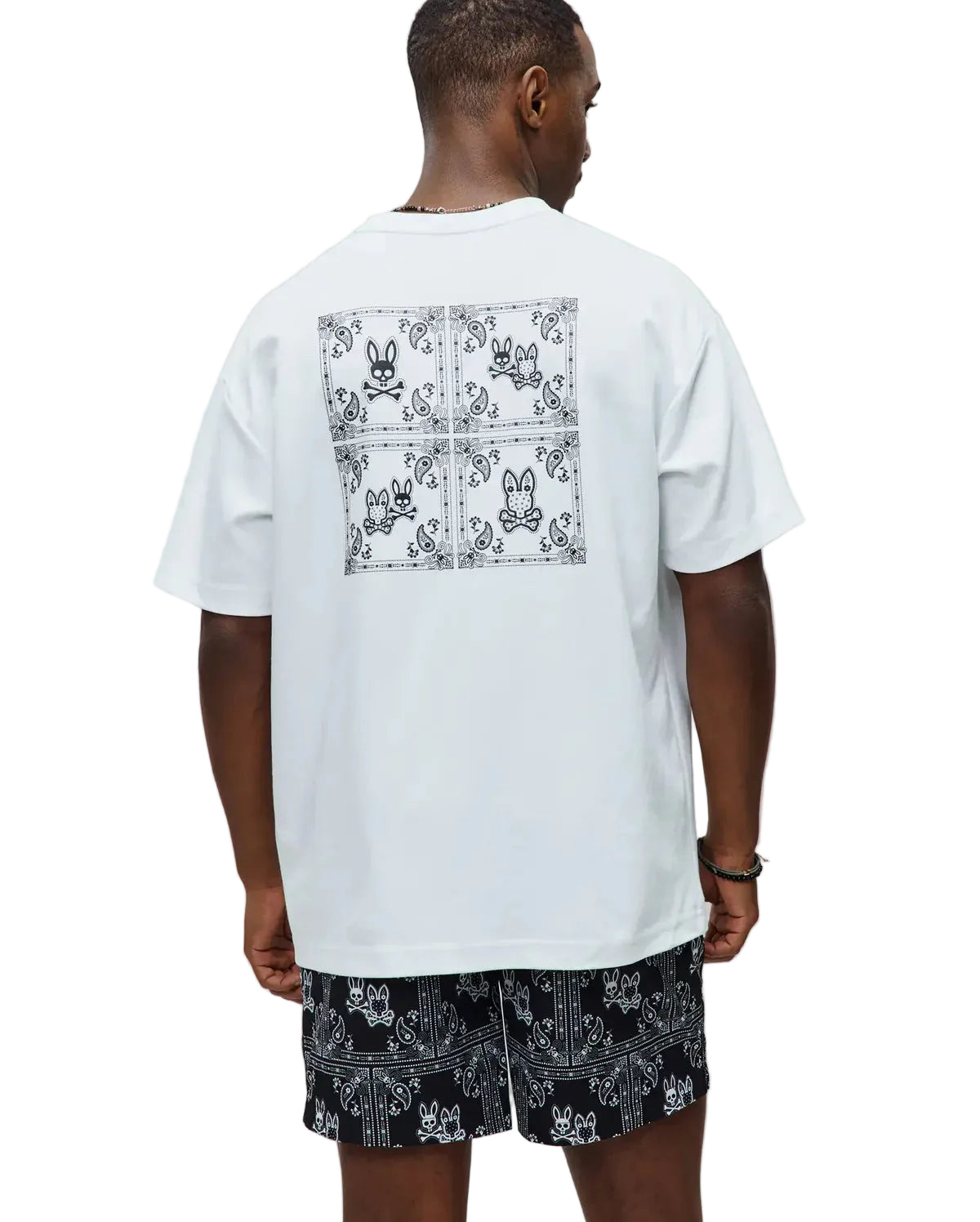 Psycho Bunny Luke Back Graphic Tee - White