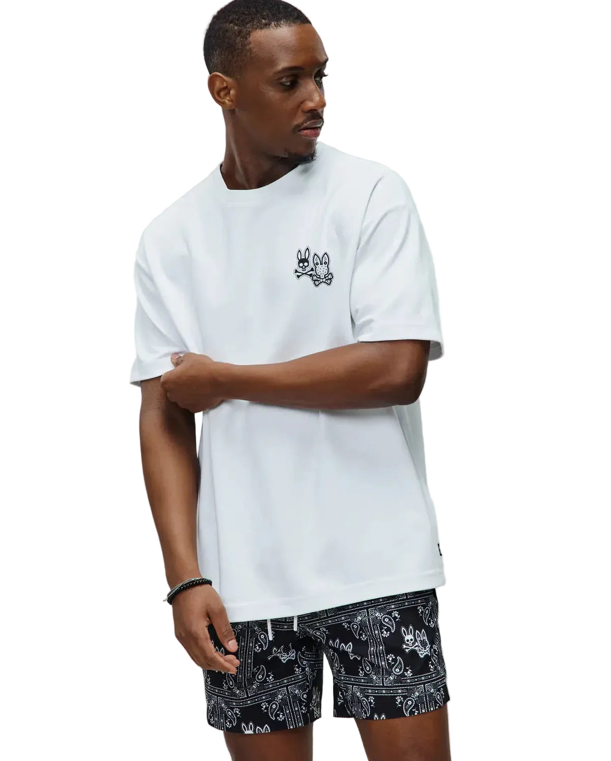 Psycho Bunny Luke Back Graphic Tee - White