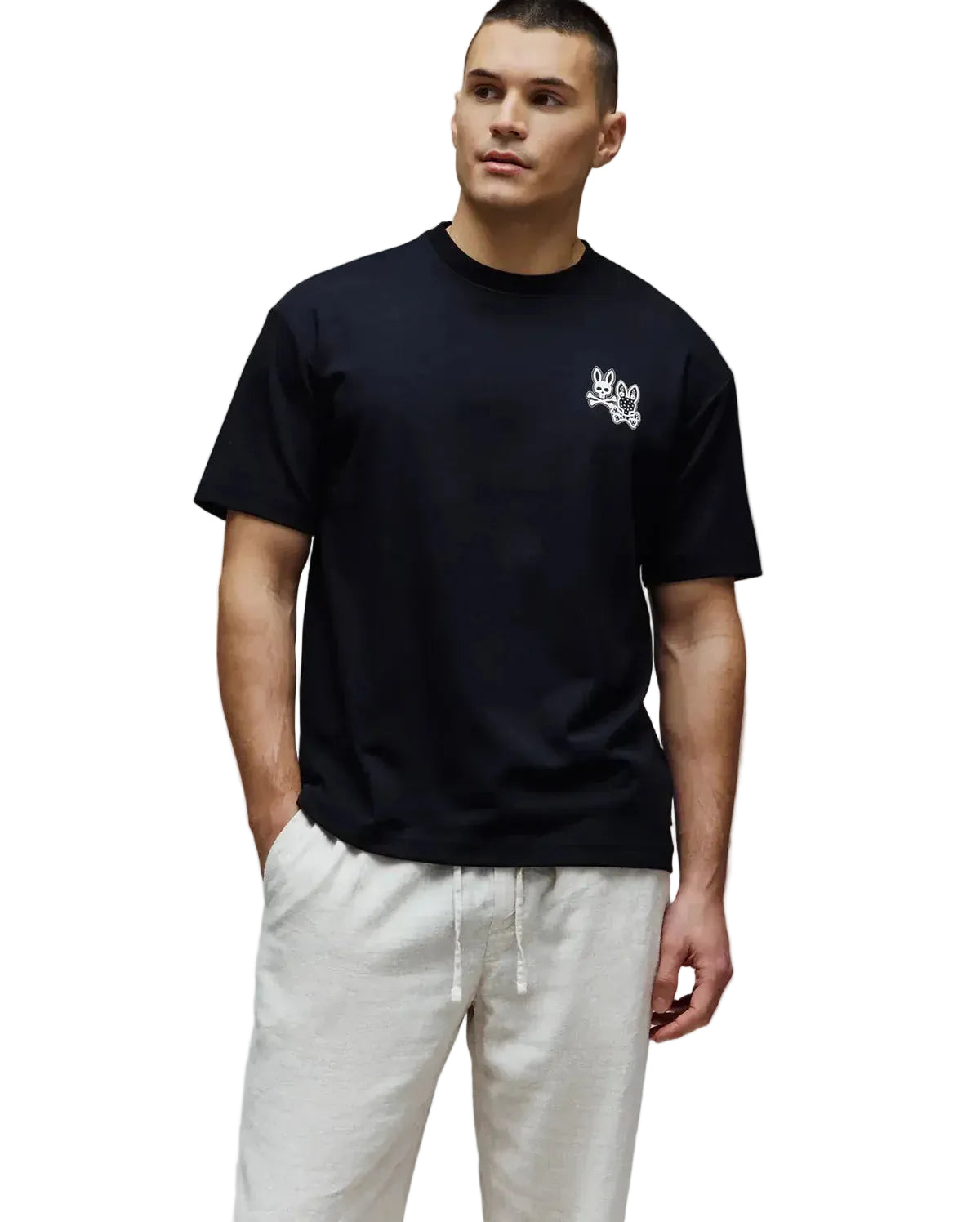 Psycho Bunny Luke Back Graphic Tee - Black