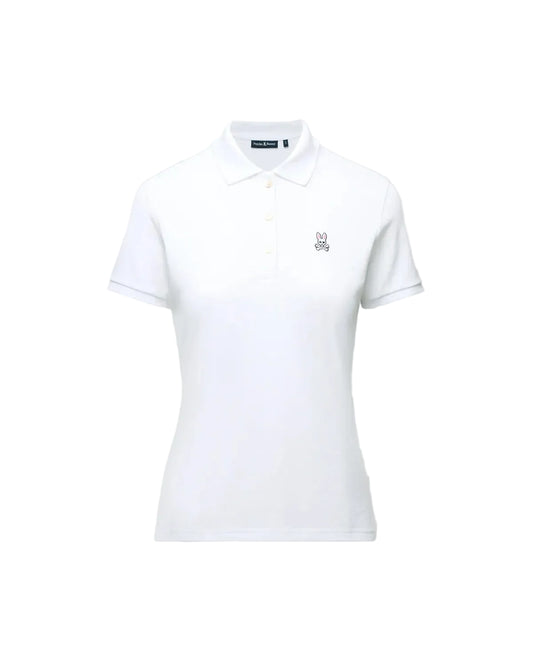Psycho Bunny Woman's Pique Polo - White