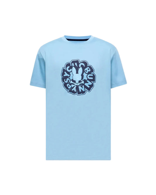 Psycho Bunny Toby Graphic Tee - Glacier Lake