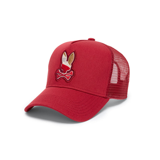 Psycho Bunny Dante Trucker Hat - Garnet