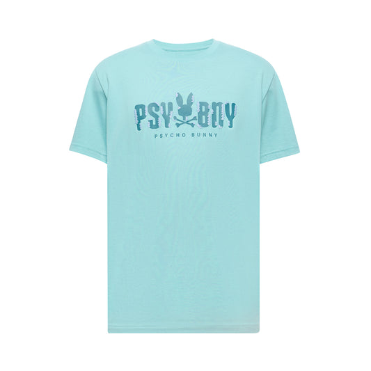 Psycho Bunny Otto Graphic Tee - Aqua Haze