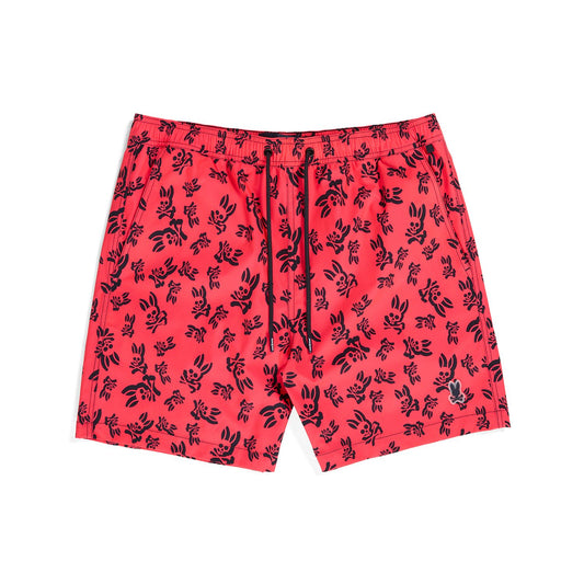 Psycho Bunny Groves All Over Print Swim Trunk - Fuchsia