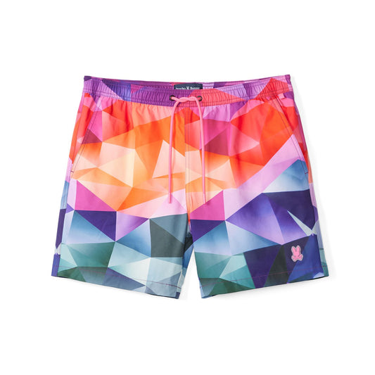 Psycho Bunny Randolph All Over Print Swim Trunk - Multi Color