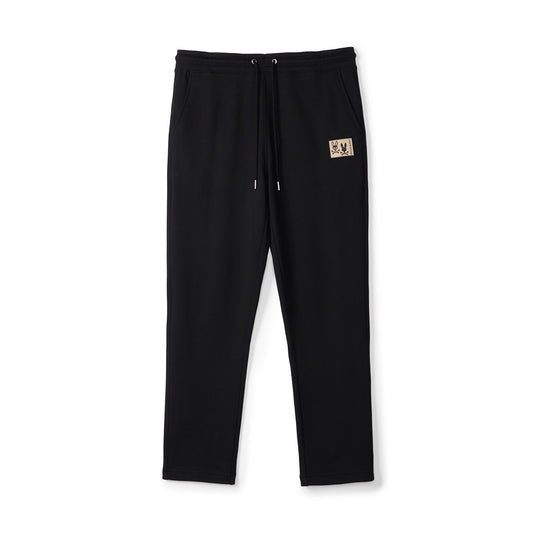 Psycho Bunny Munroe Twill Patch Fleece Sweatpants - Black