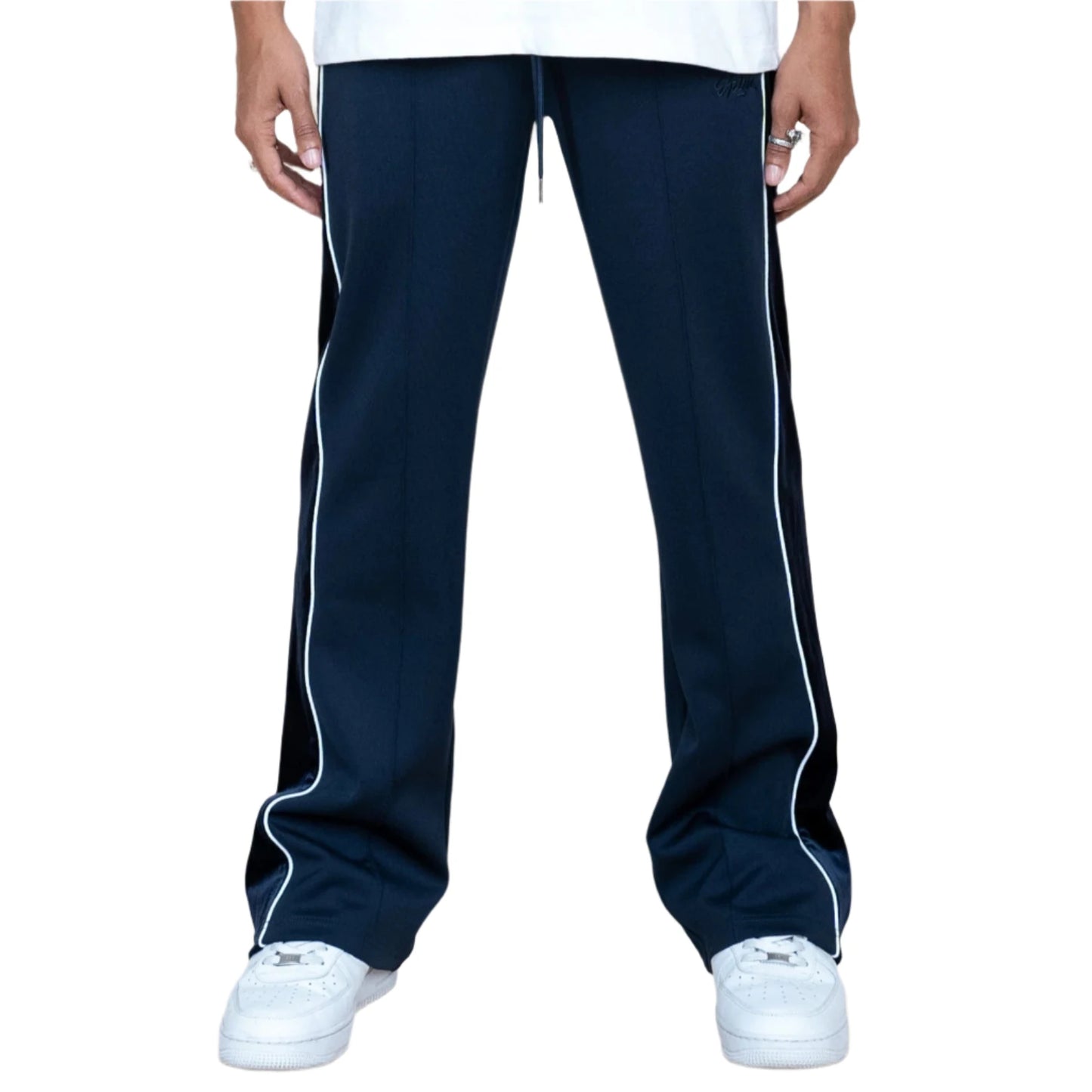 EPTM Velour Piping Track Pants - Navy