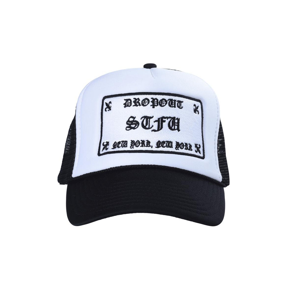 Dropout STFU Trucker Hat - White/Black
