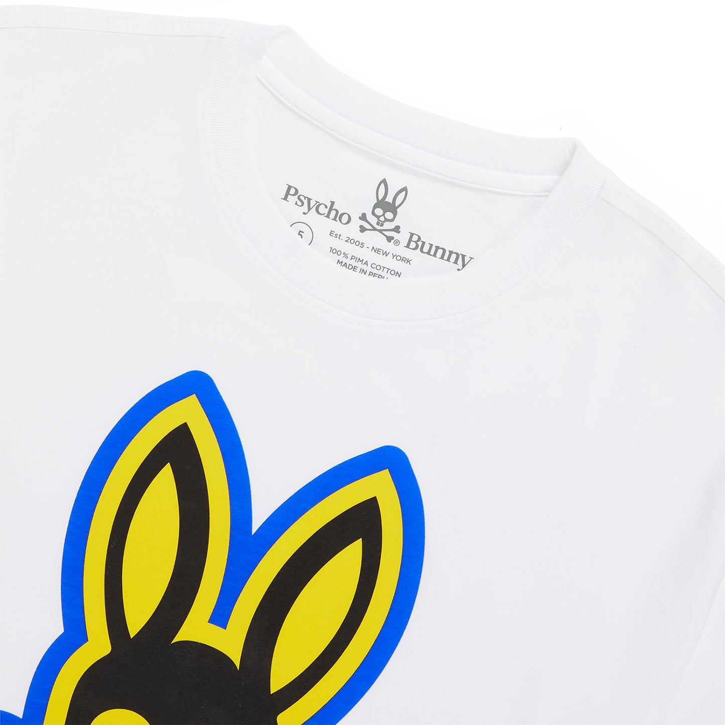 Psycho Bunny Mens Patchin Graphic Tee - White