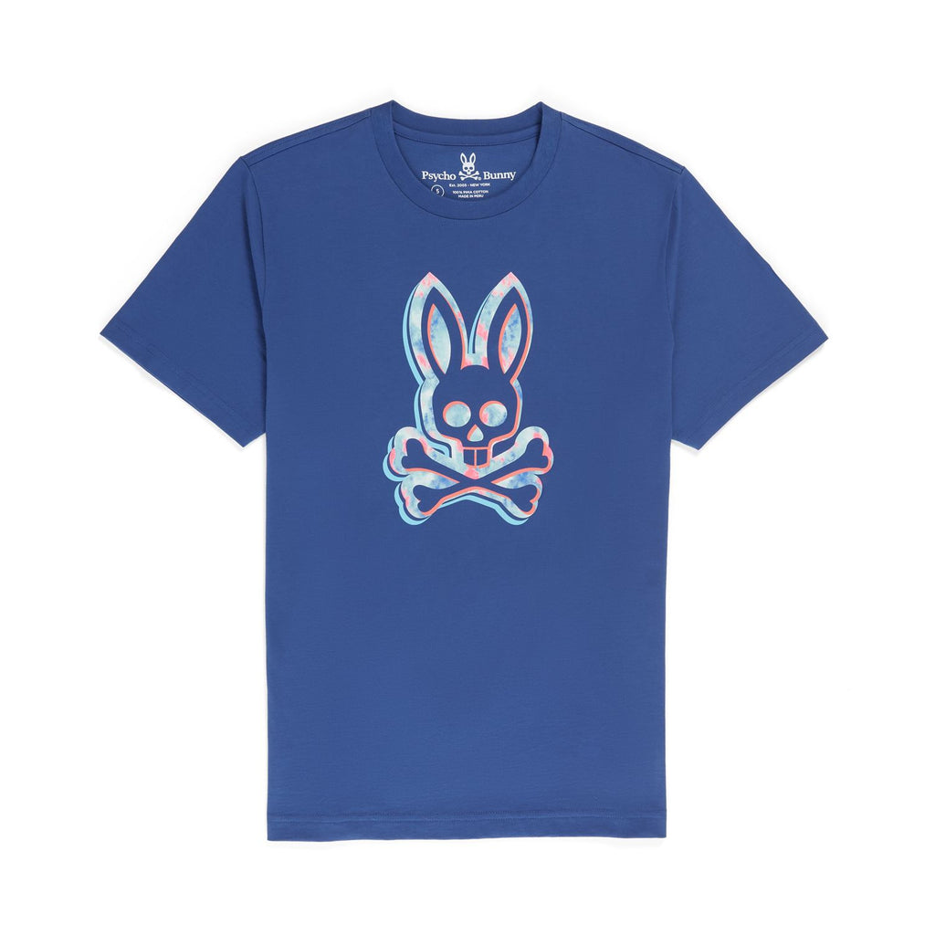 Psycho Bunny Mens Meyer Bunny Graphic Tee - Nile Blue