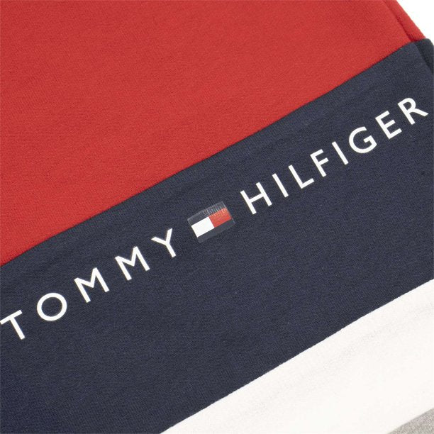 Tommy Hilfiger Mens Block Stripe Shorts - Red/DarkNavy