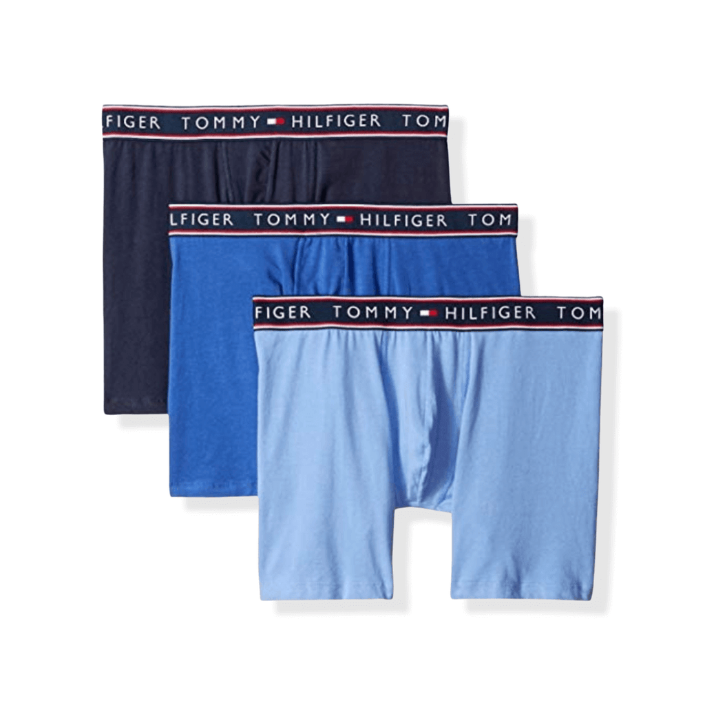 Tommy Hilfiger 3 Pack Cotton Stretch Boxer Brief - Persian Blue