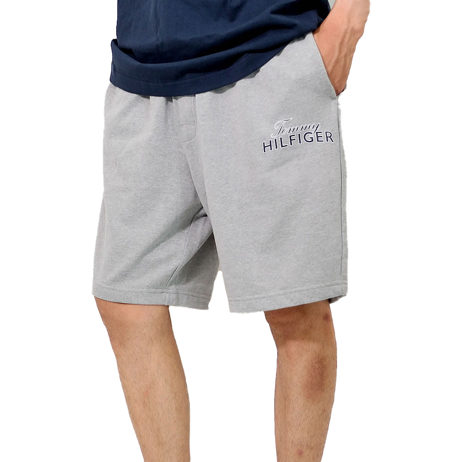 Tommy Hilfiger Mens Script Logo Shorts - Grayheather