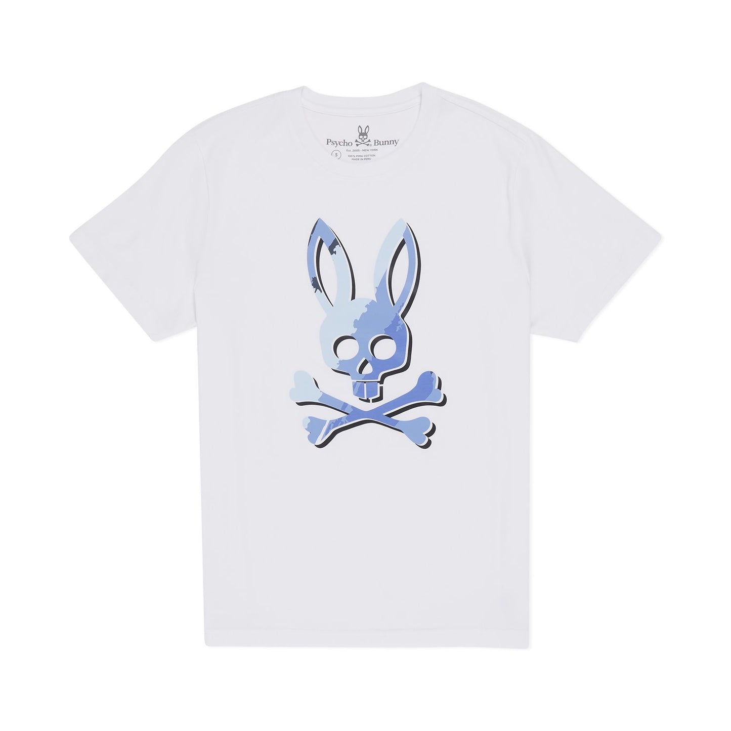 Psycho Bunny Mens Fashion Graphic Tee - White