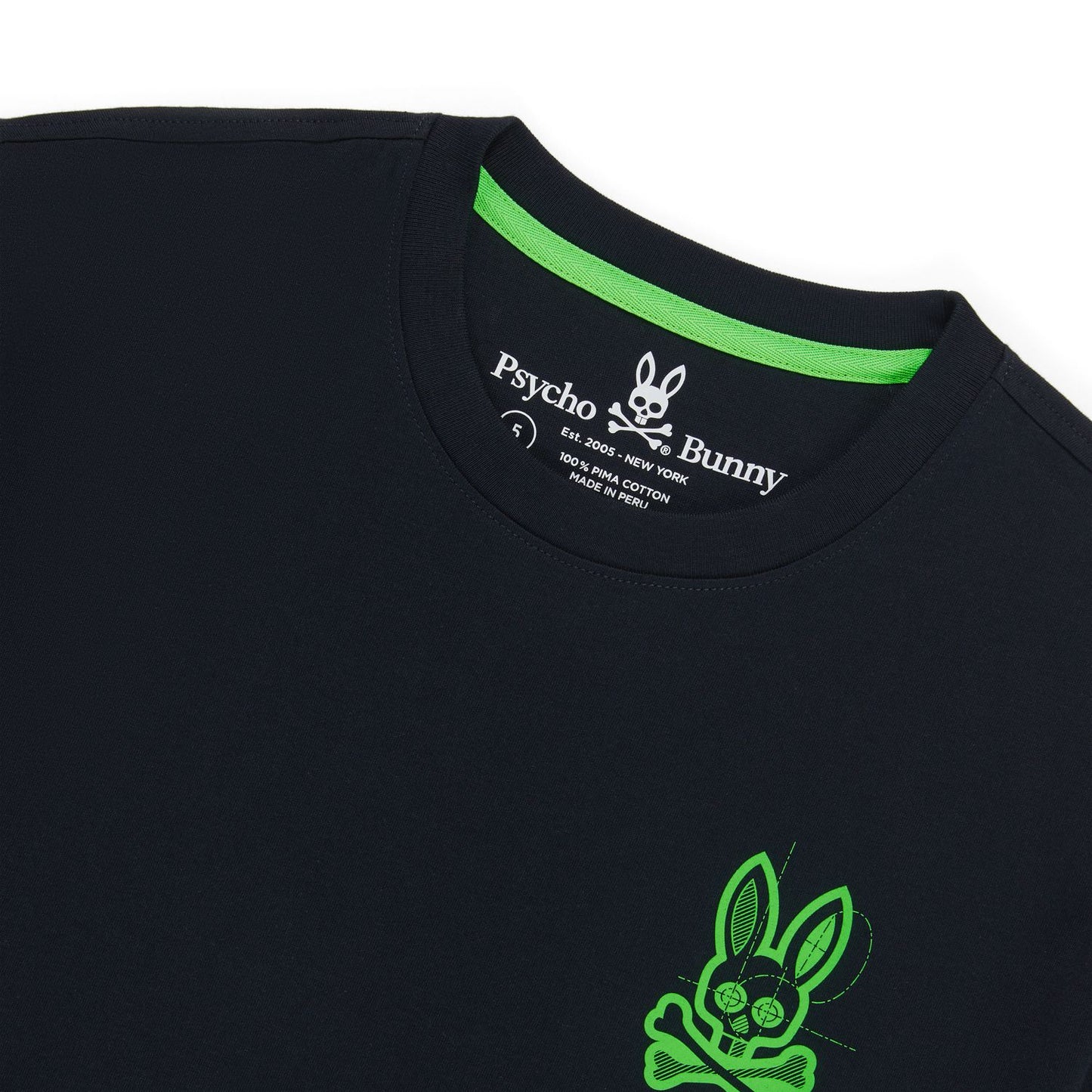 Psycho Bunny Mens Depoe Back Graphic Tee - Navy