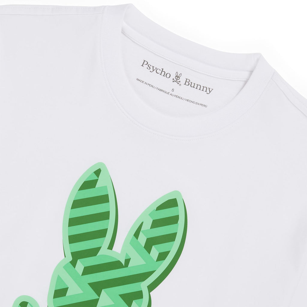 Psycho Bunny Mens Pisani Graphic Tee - White/Green