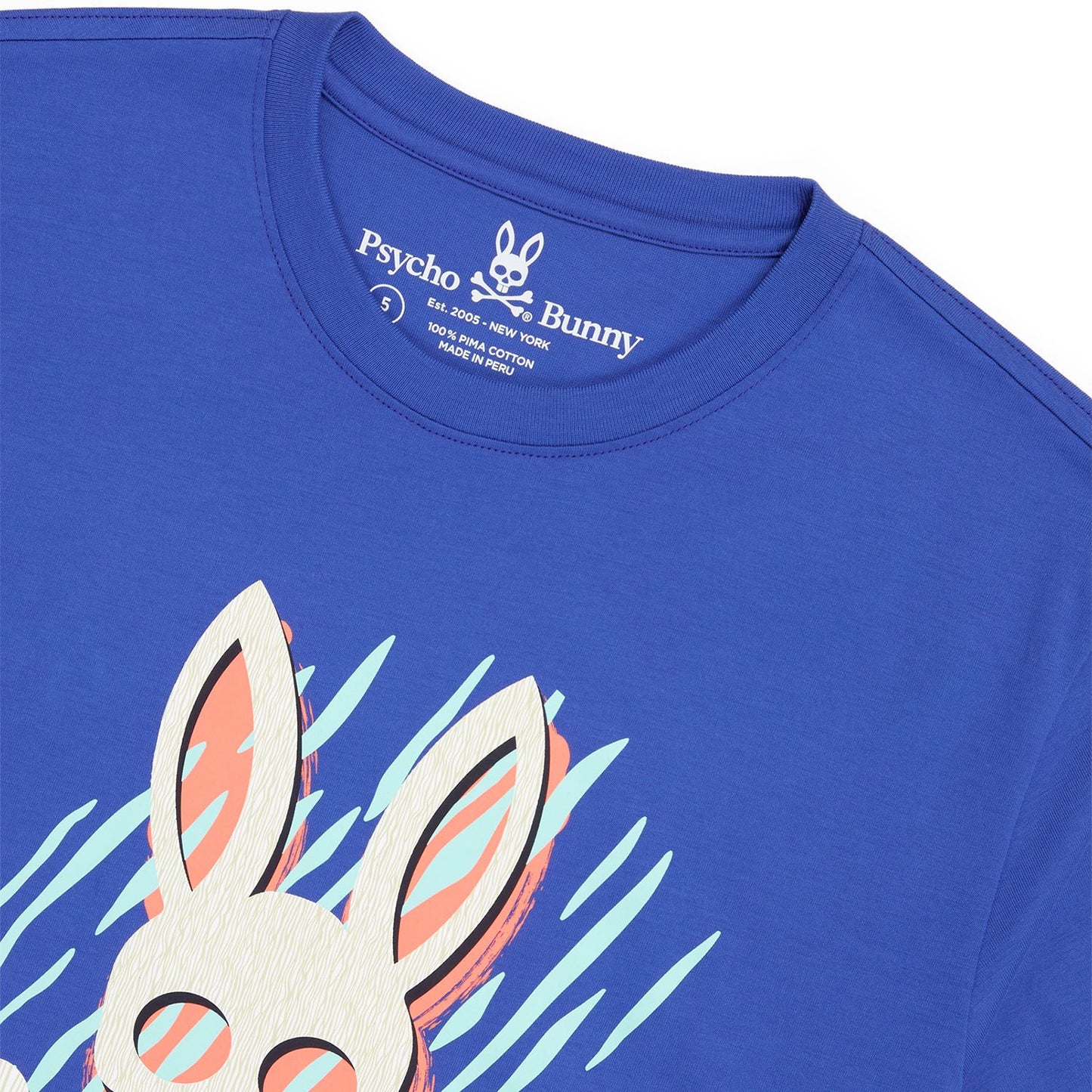 Psycho Bunny Mens Milby Graphic Tee - Bright Royal