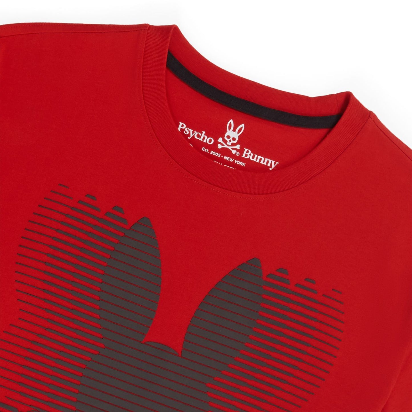 Psycho Bunny Mens Turing Graphic Tee - Brilliant Red