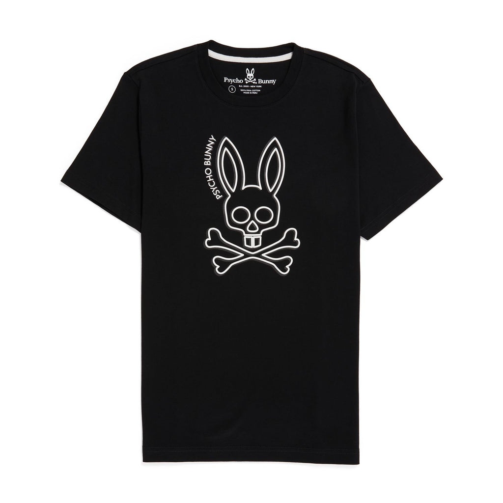 Psycho Bunny Mens Gresham Graphic Tee - Black