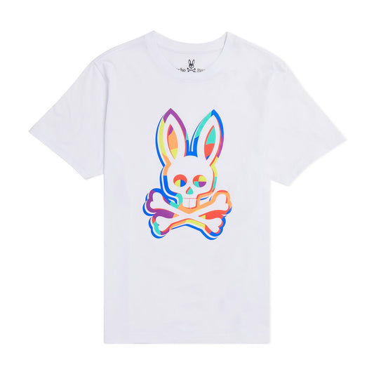 Psycho Bunny Mens Binns Graphic Tee - White