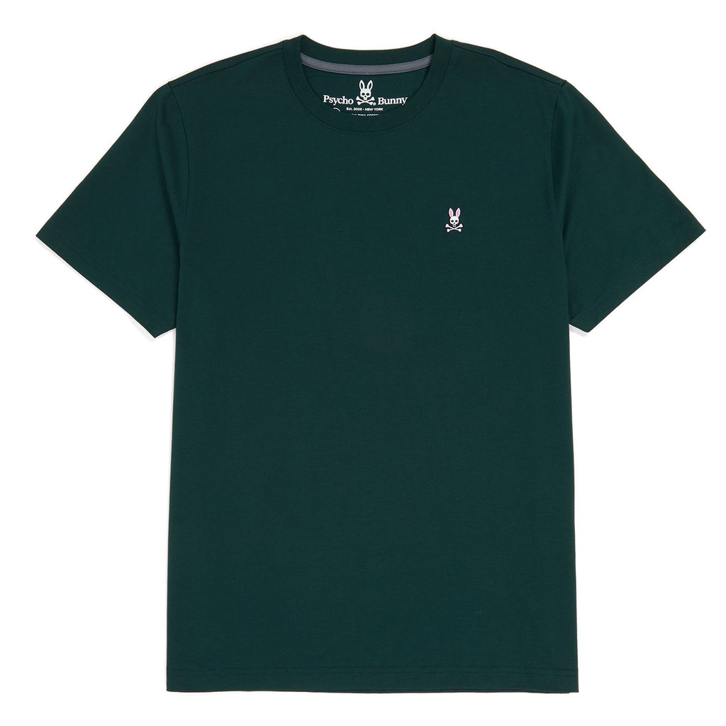 Psycho Bunny Mens Classic Crew Neck Tee - Forest Green