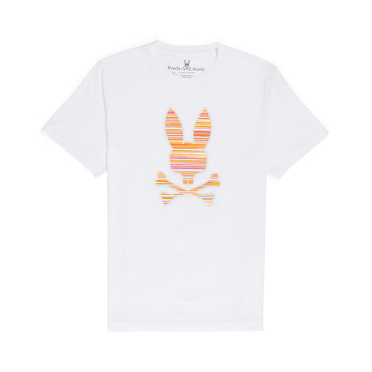 Psycho Bunny Mens Newell Graphic Tee - White