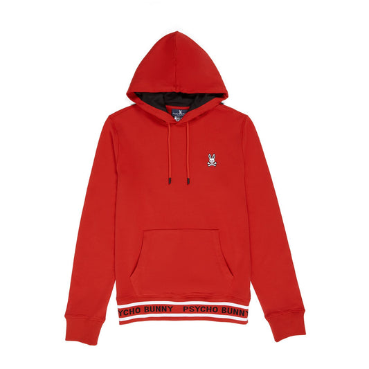 Psycho Bunny Mens Burks Popover Hoodie - Brilliant Red