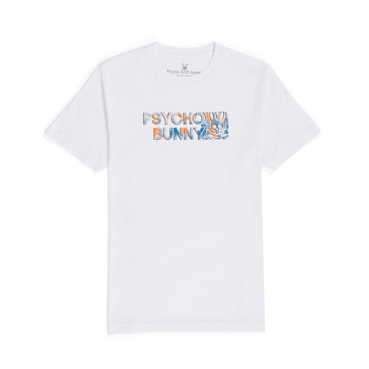 Psycho Bunny Mens Meyer Graphic Tee - White