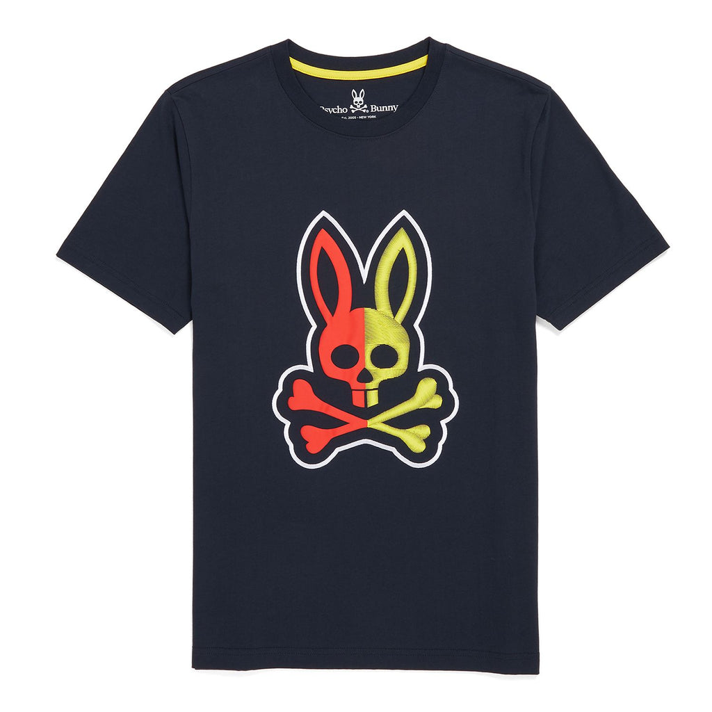 Psycho Bunny Mens Cooper Graphic Tee - Navy