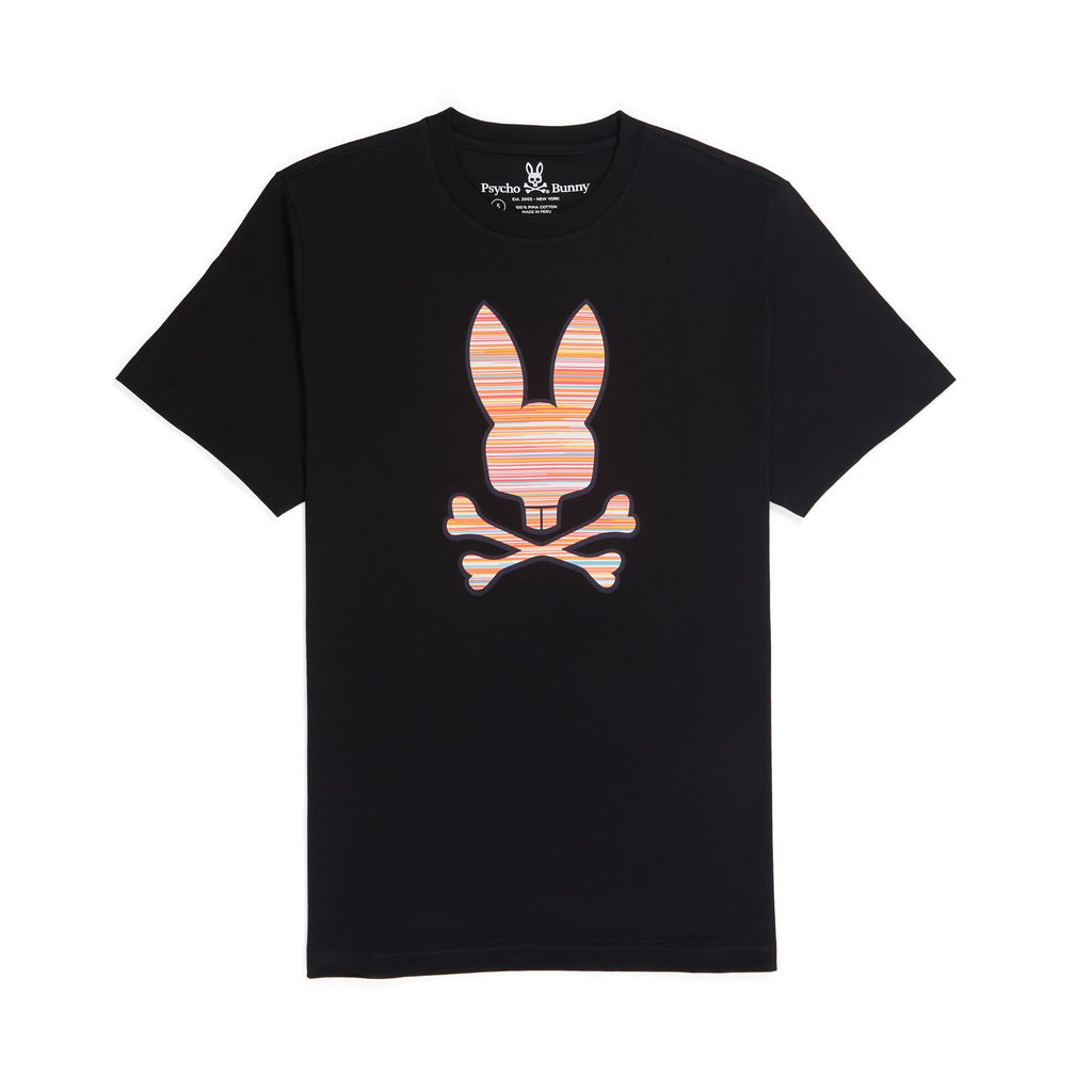 Psycho Bunny Mens Newell Graphic Tee - Black