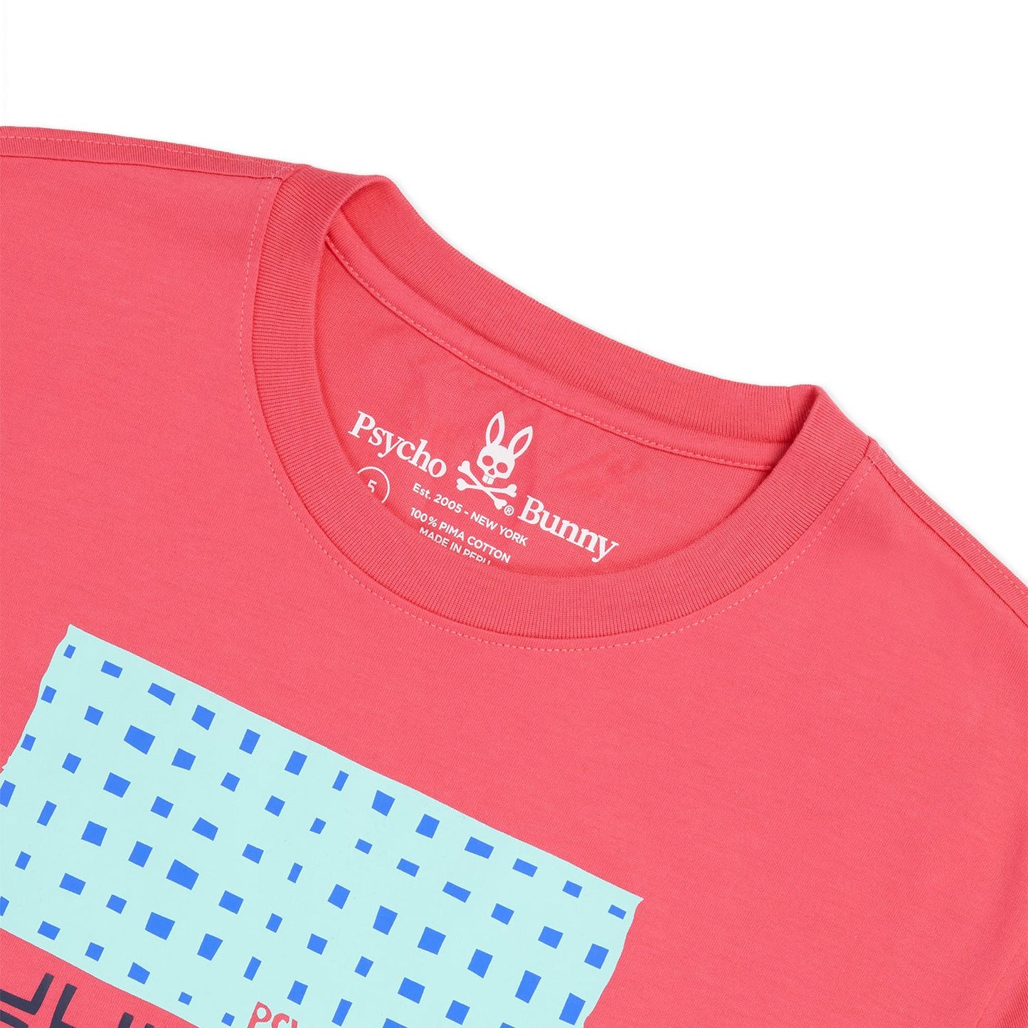 Psycho Bunny Mens Bevans Graphic Tee - Azalea Pink