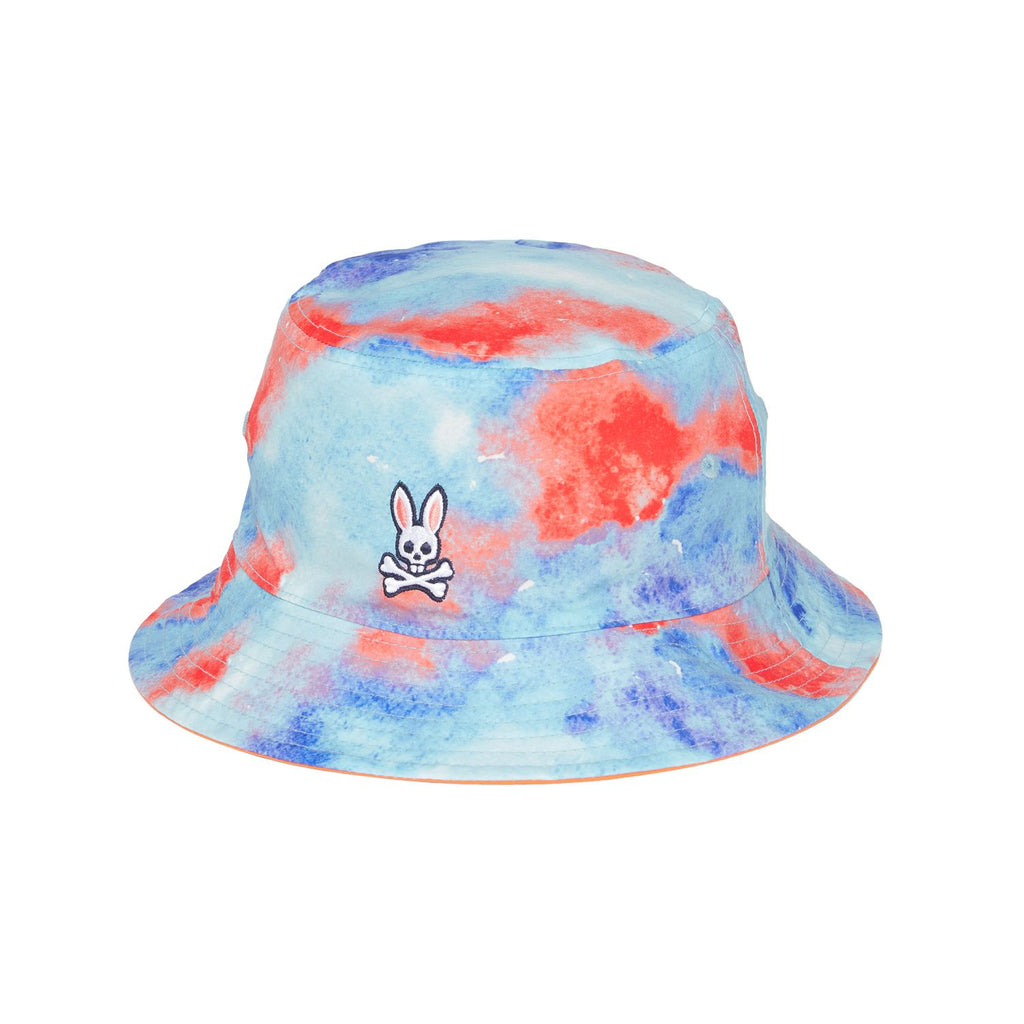 Psycho Bunny Meyer Reversible Bucket Hat - Bluebell/Orange