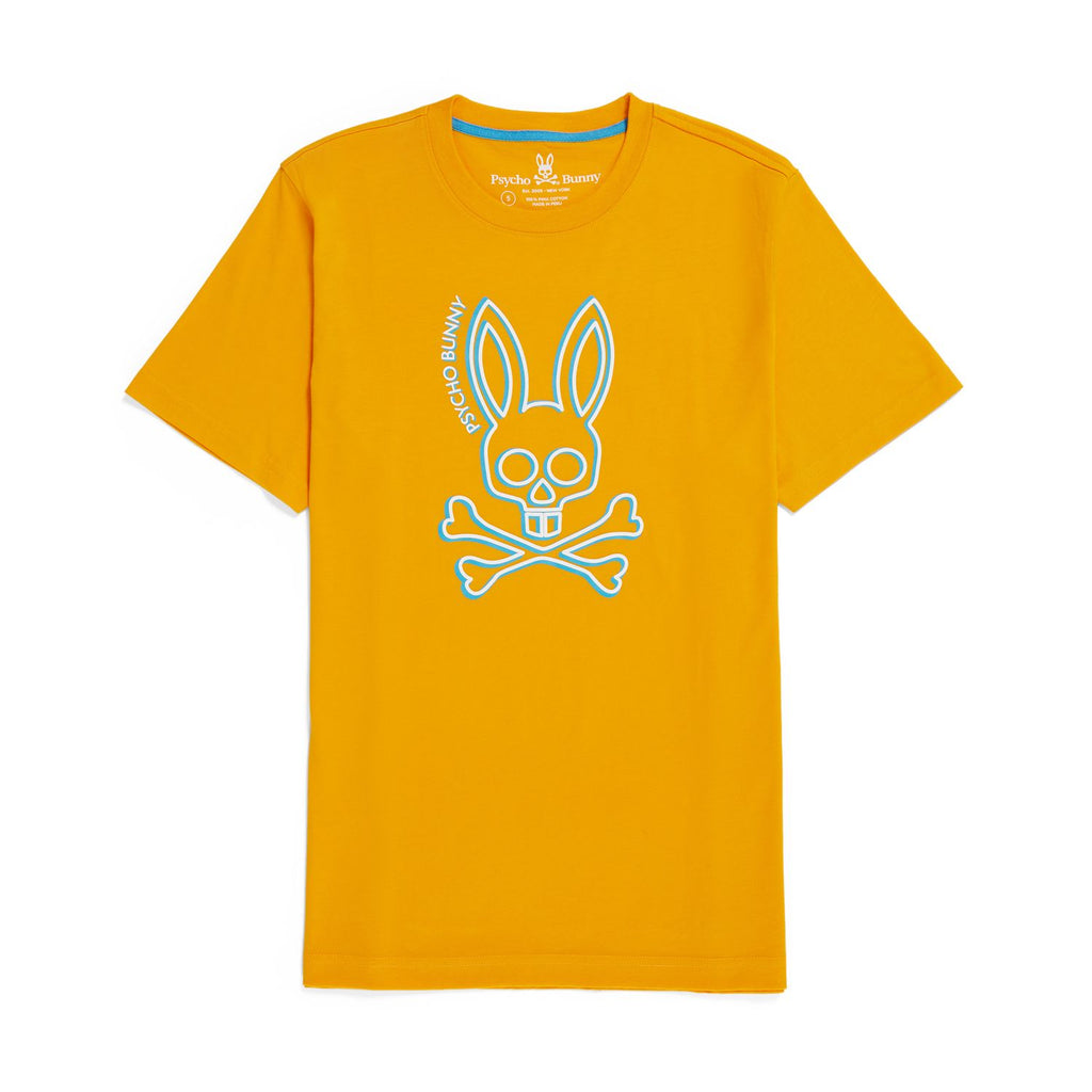 Psycho Bunny Mens Gresham Graphic Tee - Saffron