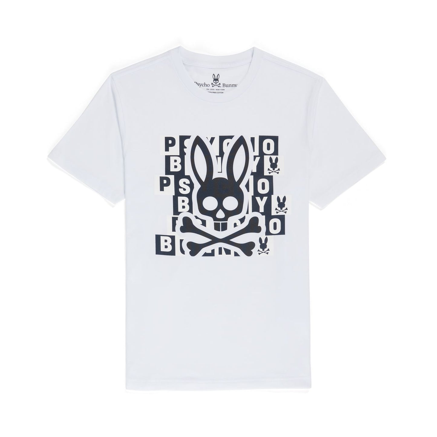 Psycho Bunny Mens Hamming Bunny Graphic Tee - White