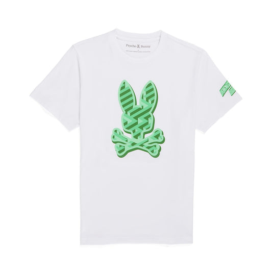 Psycho Bunny Mens Pisani Graphic Tee - White/Green