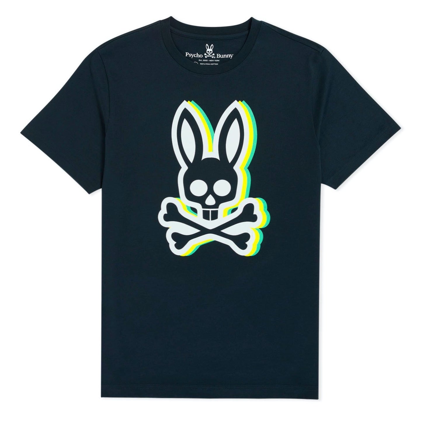 Psycho Bunny Challis Graphic Tee in Navy