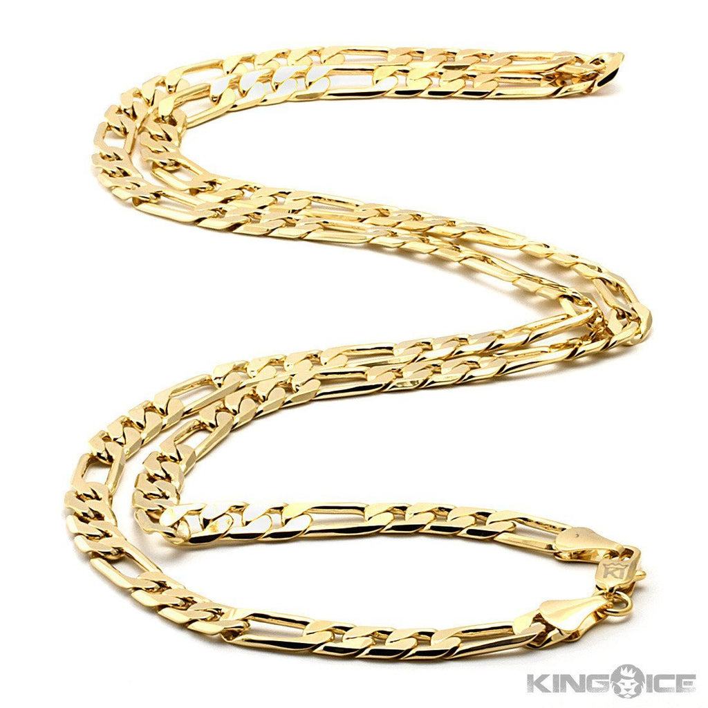 King Ice 6mm Stainless Steel Figaro Chain