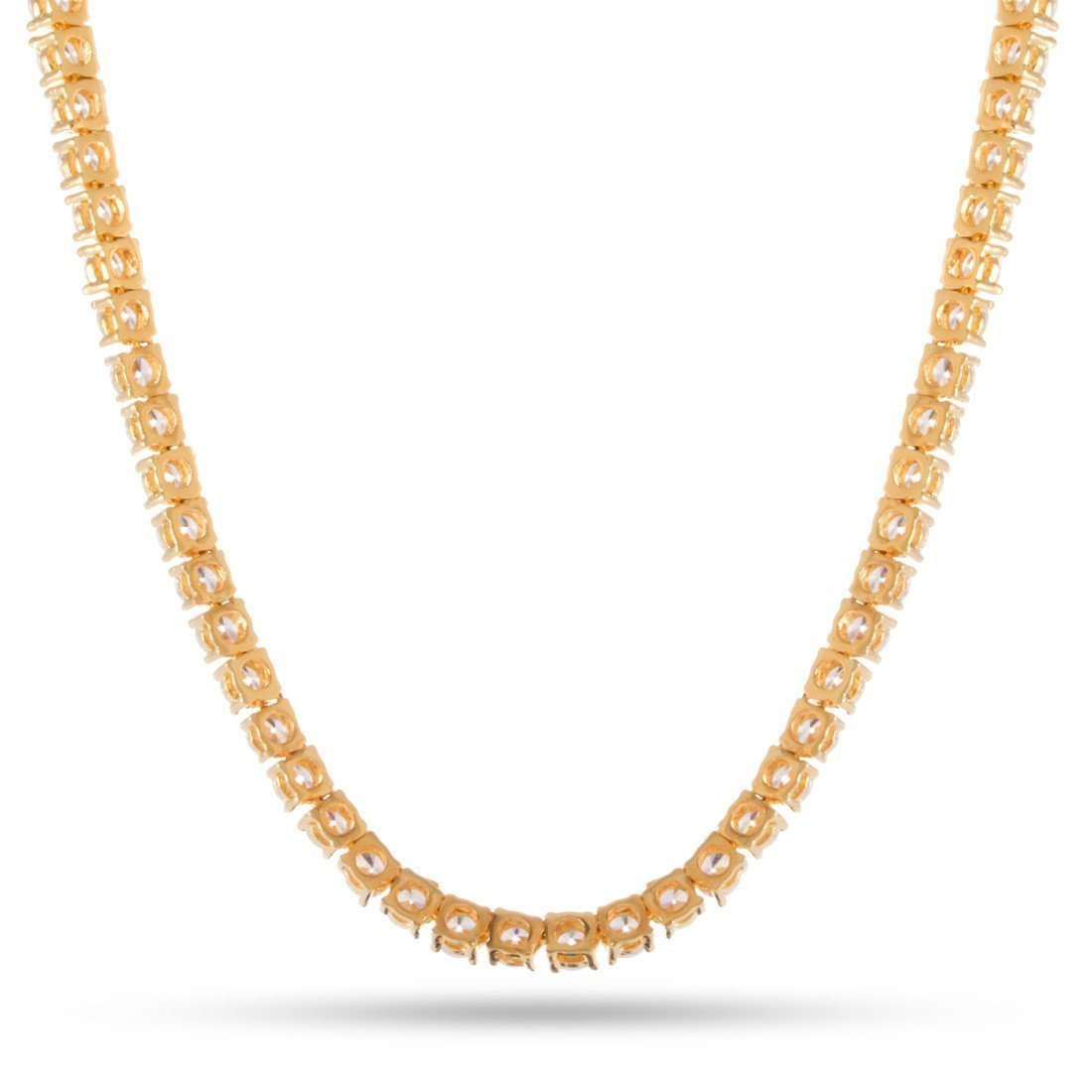 King Ice 5mm 14K Gold Single Row Tennis Chain