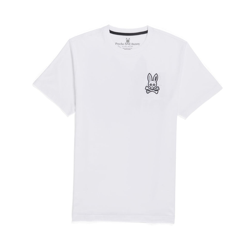 Psycho Bunny Mens Depoe Back Graphic Tee - White