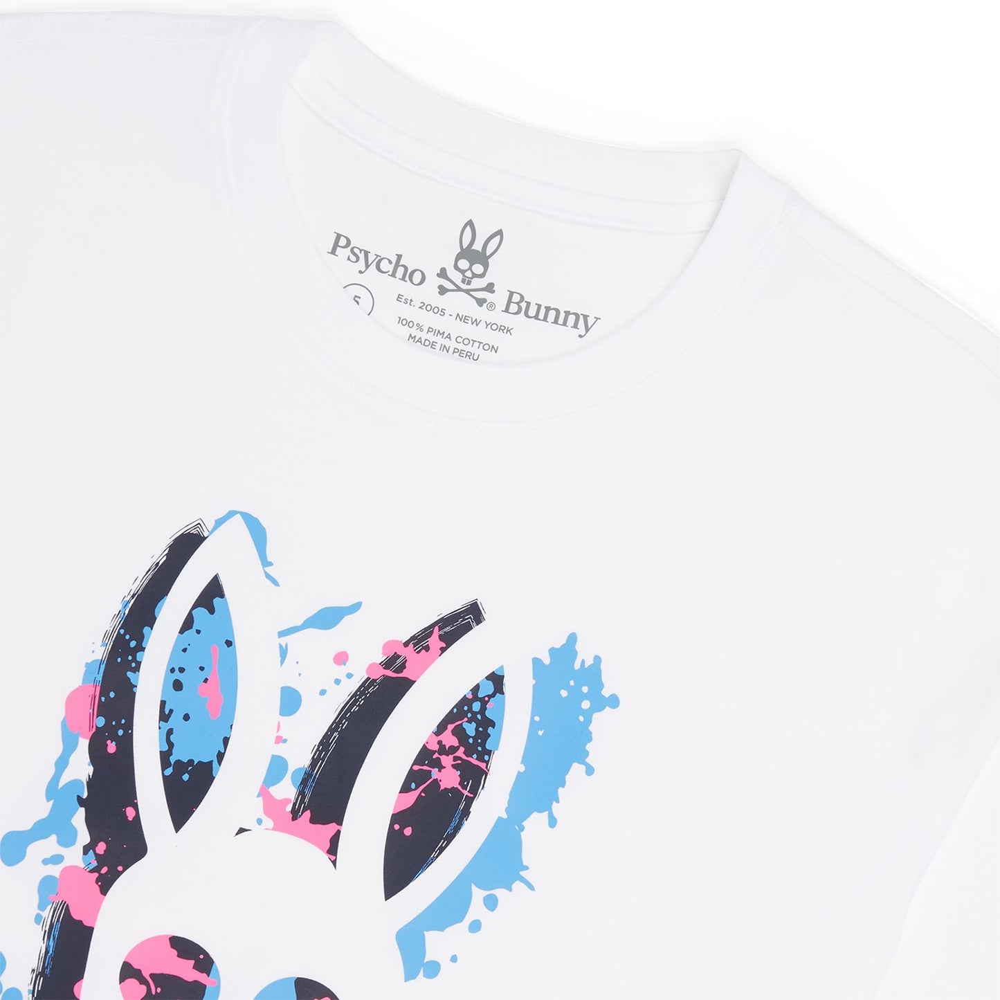 Psycho Bunny Mens Waverly Graphic Tee - White