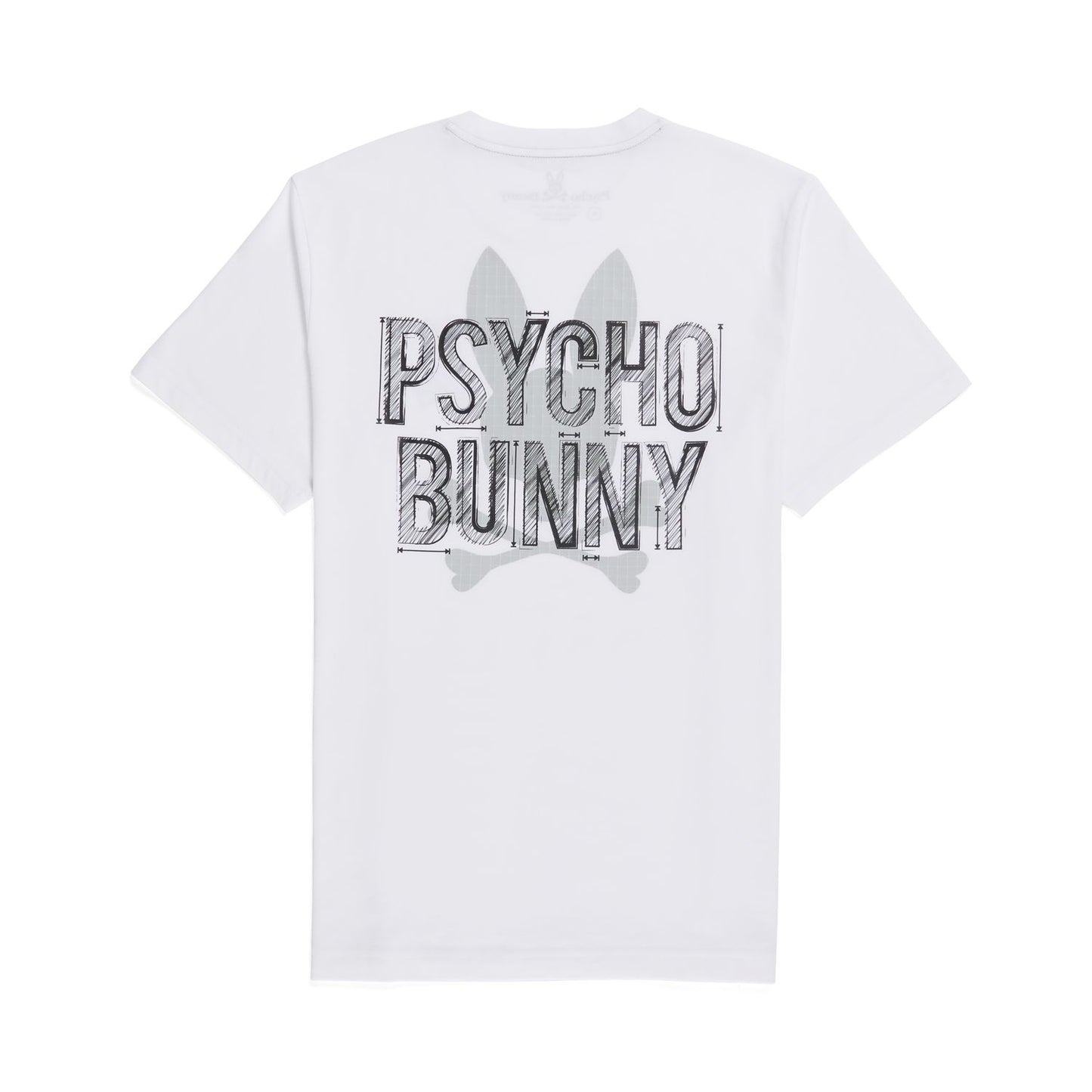 Psycho Bunny Mens Depoe Back Graphic Tee - White