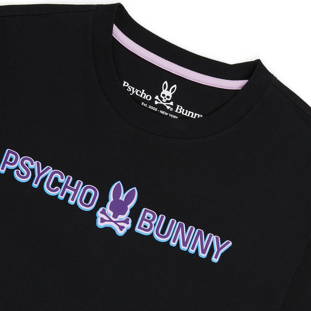 Psycho Bunny Mens Greenwich Graphic Tee - Black