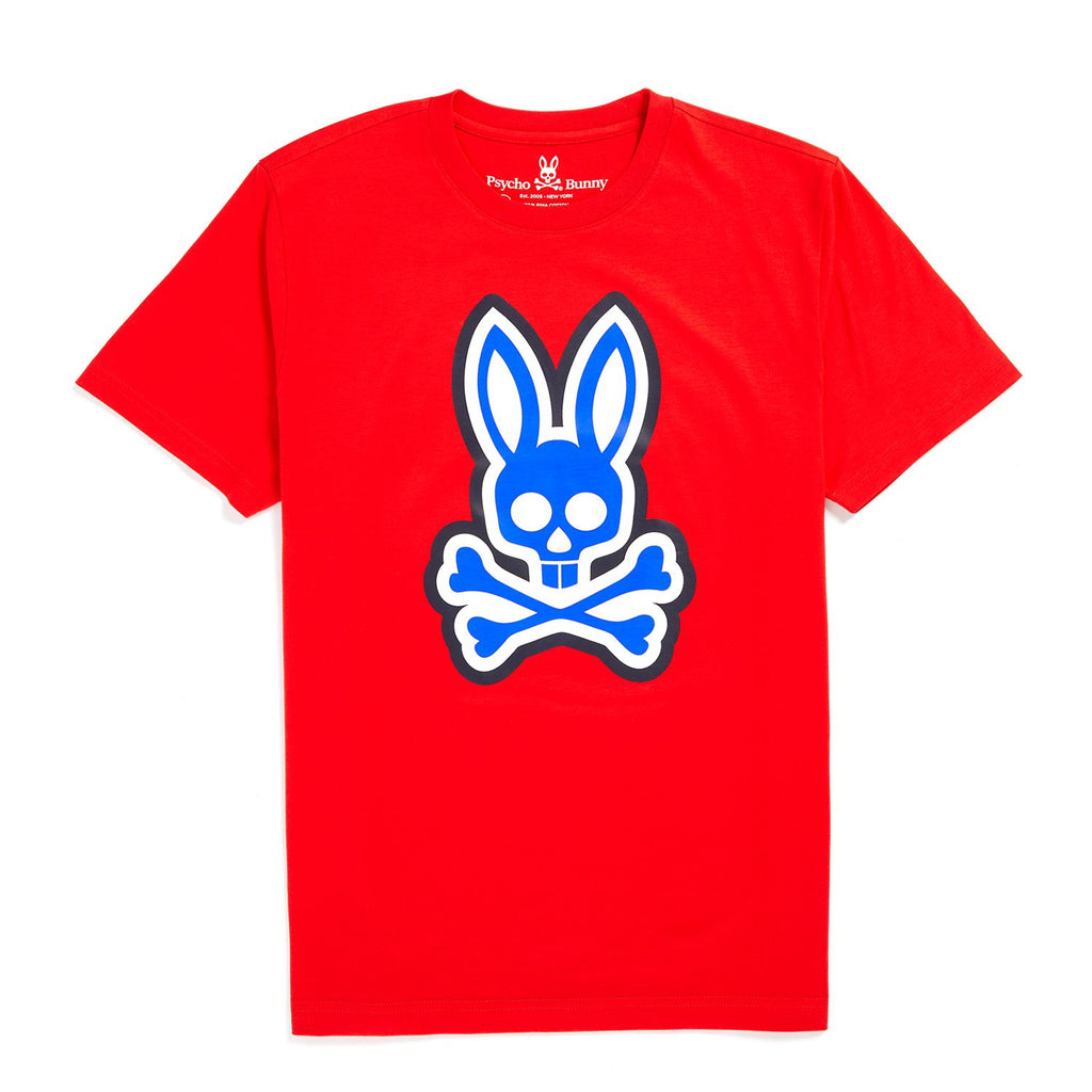 Psycho Bunny Mens Patchin Graphic Tee - Red Spice