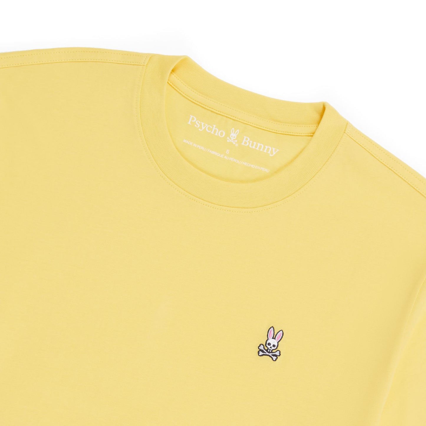 Psycho Bunny Mens Classic Crew Neck Tee - Custard