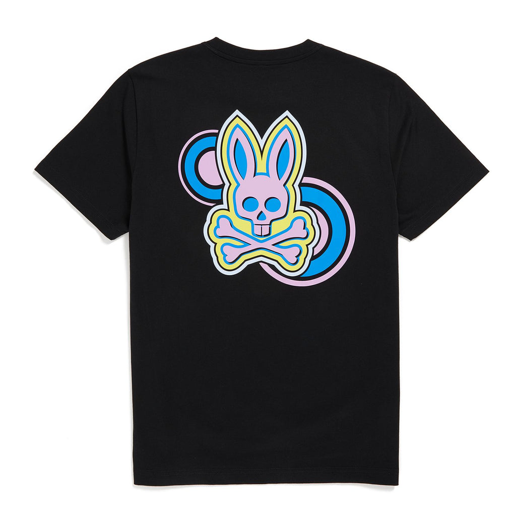 Psycho Bunny Mens Big Bunny Graphic Tee - Black