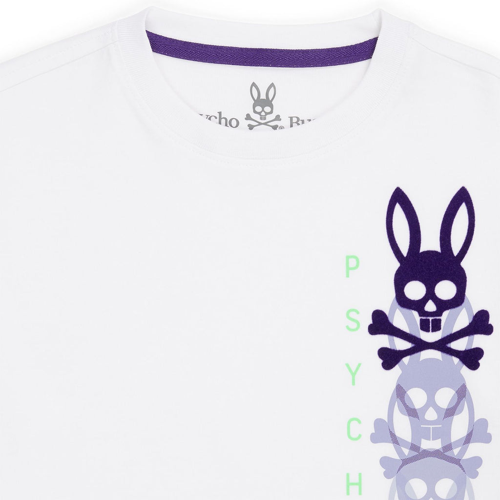 Psycho Bunny Kids Hudson Bunny Logo Tee - White